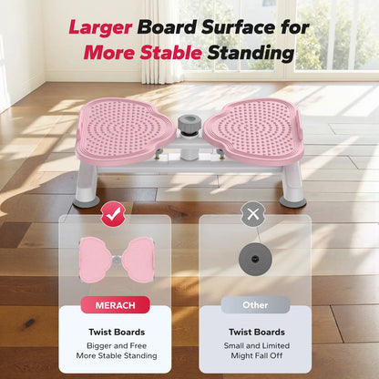 Merach Waist Twist Machine Toned Abs Waist Twister Can Stand with Feet Apart Double Non-Slip No Noise Use Exercise Equipment Abdominal Roller Workout