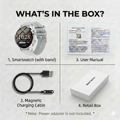 Smartwatch Metal Body Silicone Strap Multiple Watch Faces Wireless Communication Sms Reminder Sports Modes Magnetic USB Charging Digital Smart Watches