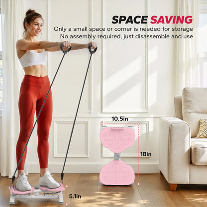 Merach Waist Twist Machine Toned Abs Waist Twister Can Stand with Feet Apart Double Non-Slip No Noise Use Exercise Equipment Abdominal Roller Workout